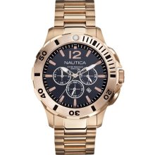 Nautica BFD 101 Gold-Tone Chronograph Mens Watch N27524G