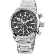 Nautica Designer Men's Watches, NCT 400 - Black Dial Chrono Watch