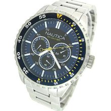 Nautica Multifunction Steel Bracelet Blue Dial Men's watch #N15017G