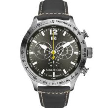 Nautica Silver Chronograph Grey Dial Watch