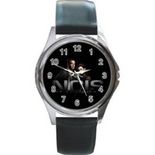 NCIS Unisex Silver-Tone Round Metal Watch 01