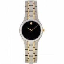 New, Authentic Movado Portfolio Two-tone Black/gold Ladies Watch Model 0606372