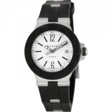 NEW Bvlgari Diagono Steel Automatic 40mm Watch with Rubber Strap -