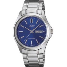 NEW Casio MTP1239D-2A Men's Metal Fashion Stainless Steel Analog Day Date Watch - Stainless Steel
