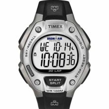 New TIMEX Ironman Triathlon Digital Sport Chronograph Watch Mens Black Rubber