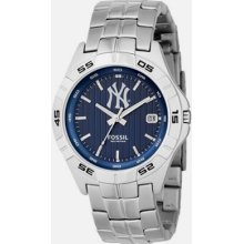 New York Yankees Fossil Men's Applied 3 hand analog watch