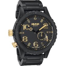 Nixon 51-30 Matte Black & Gold Analog Watch