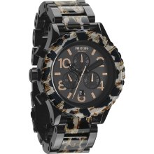 Nixon Men's '42-20 Chrono' All Black/Leopard Watch (Black)