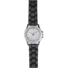 Nurse Mates Rhinestone Ring Watch White