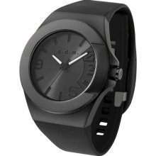 ODM Unisex Unpretentious III Analog Stainless Watch - Black Rubber Strap - Black Dial - SV12-01