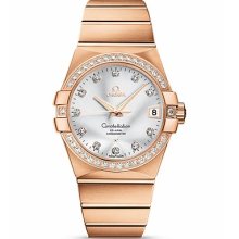 Omega Men's Constellation Silver & Diamonds Dial Watch 123.55.38.21.52.001