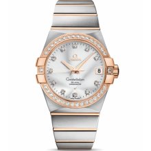 Omega Men's Constellation Silver & Diamonds Dial Watch 123.25.38.21.52.001