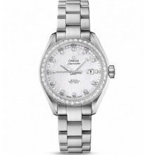 Omega Women's Aqua Terra Mother Of Pearl & Diamonds Dial Watch 231.15.34.20.55.001