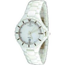 Oniss ON8011-L Women's Swiss White Ceramic 30M WR Watch