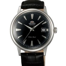Orient Bambino Automatic Dress Watch with Black Dial, Applied Silver Hour Markers #ER24004B