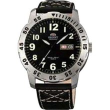 Orient Black Dial Automatic Aviator Watch FEM7A003B