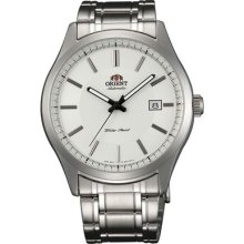 Orient Er2c007w Men's Champion Stainless Steel White Dial Automatic Watch