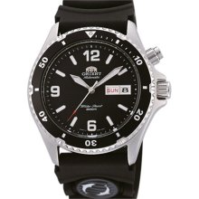 Orient Mako Black Dial Automatic Dive Watch with Rubber Dive Strap