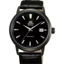 Orient Symphony Automatic Dress Watch with Black Dial, Black PVD Case