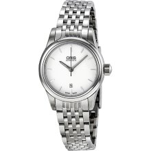 Oris Classic White Dial Stainless Steel Ladies Watch 561-7650-4051MB