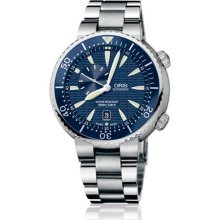 Oris Men's 'TT1 Diver' Blue Dial Stainless Steel Automatic Watch ...
