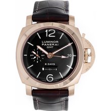 Panerai Luminor 1950 8 Days GMT 18k Rose Gold Men's Watch PAM 289