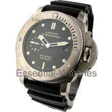 Panerai Submersible Titanium On Rubber Strap Pam 305