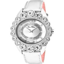 Paris Hilton Watches Women's Crown White Crystal Silver Dial Metallic