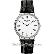 Patek Philippe Mens Calatrava White Gold Ultra-Thin Watch 5120G