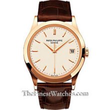 Patek Philippe Mens Calatrava Rose Gold Watch 5296R