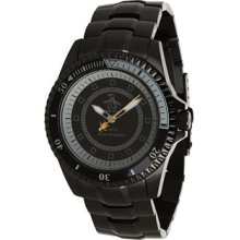 Penguin Mens Johnny Analog Stainless Watch - Black Bracelet - Multicolor Dial - OP-3022BK