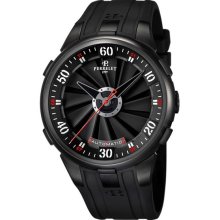 Perrelet Turbine XL DLC 50 mm Watch - Black Dial, Black Rubber Strap A1051/1 Sale Authentic Titanium
