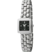 Peugeot Women's Black Dial Silvertone Watch (Black Dial Silver-tone Watch)