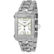 Phillipe Charriol Mens Columbus Stainless Steel Diamond Watch 940930d