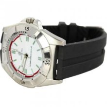 Pierre Jill WAT-0951M-WHT Pierre Jill Men Watch in White Dial Black Silicone Strap