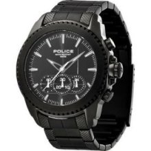 PL12076JSU/02M Police Tazer Mens Black Stainless Steel Sports Watch