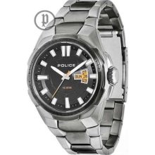 Police Men's Seal Stainless Steel, Black Dial 13451JSU/02M Watch