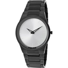 Police Watches Men's Horizon Silver Dial Black Ion Plated Stainless St