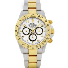 Pre-owned Rolex Men's Daytona Two-tone White Dial Watch