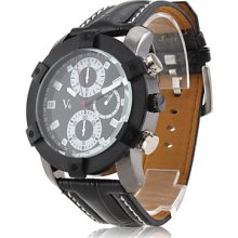 PU Band Quartz Wrist For Watch Men