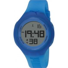 PU910801024 Puma Loop Transparent Blue Digital Chronograph Watch