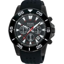 Pulsar Chronograph (Colored Bezel - Black)