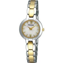 Pulsar Ladies Two Tone Analogue Bracelet PEGF95X1 Watch