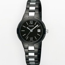 Pulsar Mens Analog Stainless Watch - Black Bracelet - Analog Dial - PH7297