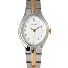 Pulsar Women's Stainless & Gold-Tone Watch with White Face - PC3011