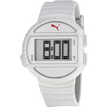 Puma Half Time Grey Digital White Polyurethane Mens Watch PU910892001