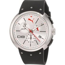 Puma Hero - L Silver White Men's watch #PU102671003