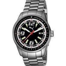 Puma Men's MOTOR PU102041001 Silver Stainless-Steel Quartz Watch ...