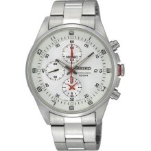 Quartz Chronograph Tachymeter Silver Tone Dial