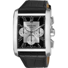 Raymond Weil Men's 'Don Giovanni' Black Leather Strap Automatic Watch